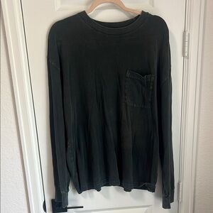 abercrombie soft a&f essentials Black Long Sleeve Shirt